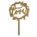 Cake topper Love goud rond OP=OP